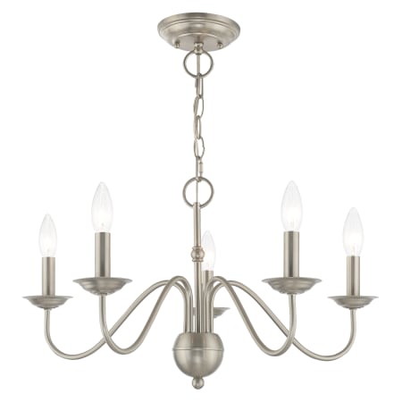 A large image of the Livex Lighting 52165 Alternate Angle (Brushed Nickel)