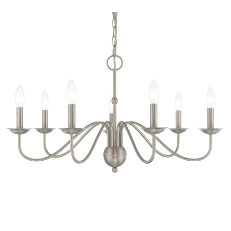 A large image of the Livex Lighting 52167 Brushed Nickel
