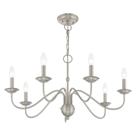 A large image of the Livex Lighting 52167 Alternate Angle (Brushed Nickel)