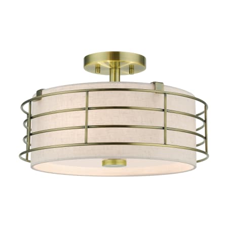 A large image of the Livex Lighting 55118 Antique Brass