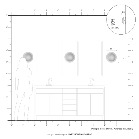 A large image of the Livex Lighting 56571 Alternate Image