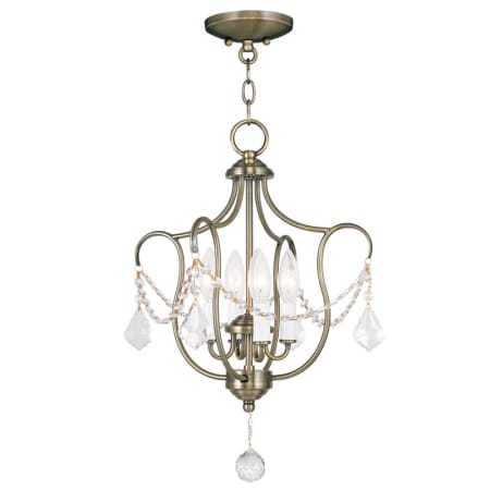 A large image of the Livex Lighting 6434 Antique Brass