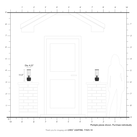 A large image of the Livex Lighting 71925 Alternate Image