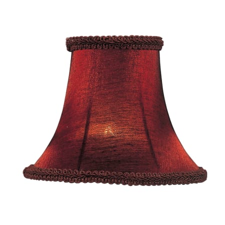 A large image of the Livex Lighting S157 Red Silk Bell Clip Shade