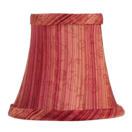 A large image of the Livex Lighting S309 Red Wine Striped Silk Bell Clip Shade