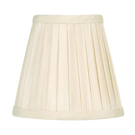A large image of the Livex Lighting S316 Off White Pleat Empire Silk Clip Shade
