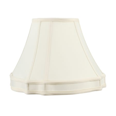 A large image of the Livex Lighting S527 Off White Round Top/Curved Cut Corner Shantung Silk Shade