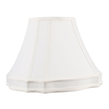 A large image of the Livex Lighting S530 White Round Top/Curved Cut Corner Shantung Silk Shade