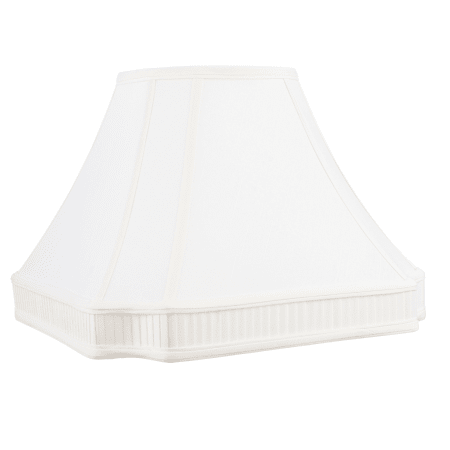 A large image of the Livex Lighting S541 White Round Cut Corner Shantung Silk Shade with Bottom Pleat
