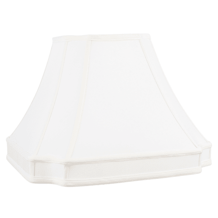 A large image of the Livex Lighting S548 White Round Cut Corner Shantung Silk Shade