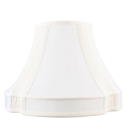A large image of the Livex Lighting S565 White French Oval Shantung Silk Shade with Side Pleat