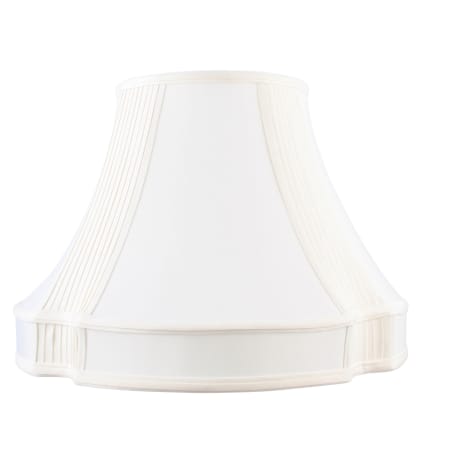 A large image of the Livex Lighting S567 White French Oval Shantung Silk Shade with Side Pleat