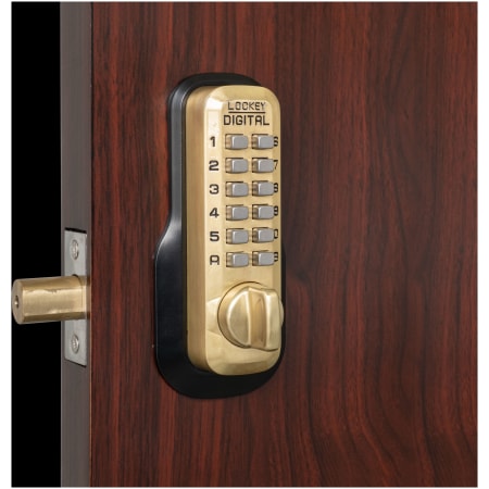 A large image of the Lockey M210 Satin Brass