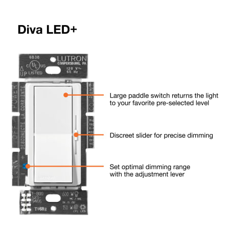 A large image of the Lutron DVCL-253P Alternate Image