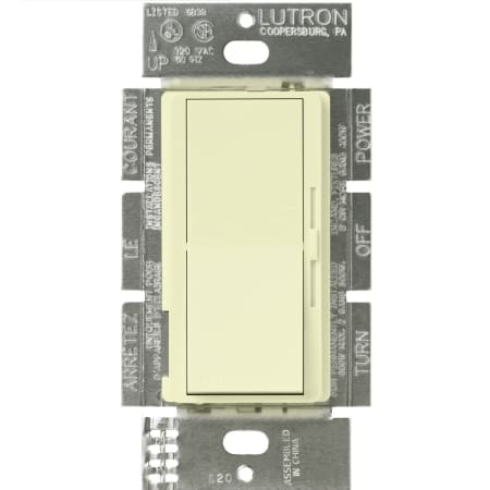 A large image of the Lutron DVELV-303P Almond