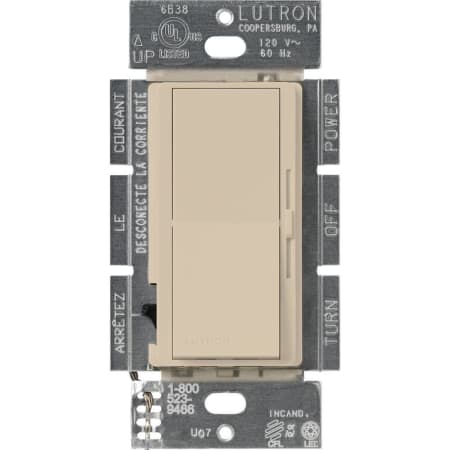 A large image of the Lutron DVSCCL-253P Taupe