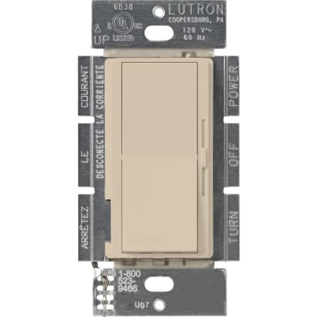 A large image of the Lutron DVELV-303P Taupe