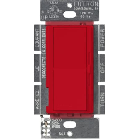 A large image of the Lutron DVLV-10P Signal Red