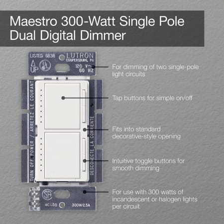 A large image of the Lutron MA-L3L3 Alternate Image