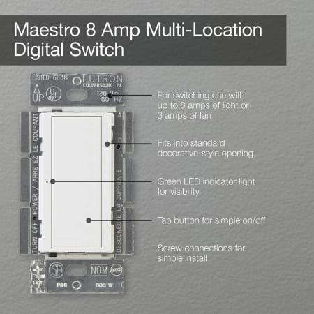 A large image of the Lutron MA-S8AM Alternate Image