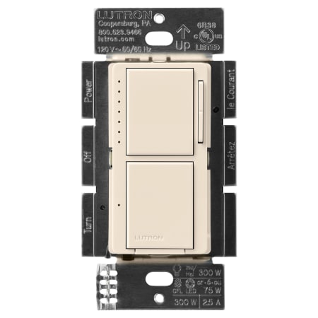 A large image of the Lutron MACL-L3S25 Light Almond