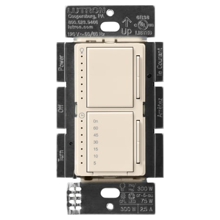 A large image of the Lutron MACL-L3T251 Light Almond