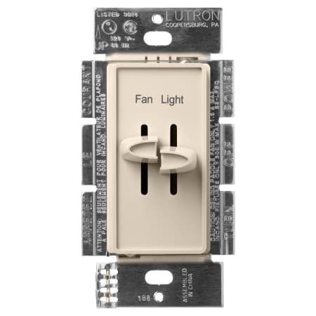 A large image of the Lutron S2-LFSQ Light Almond
