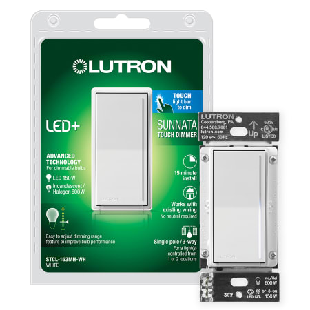 A large image of the Lutron STCL-153M Gloss White