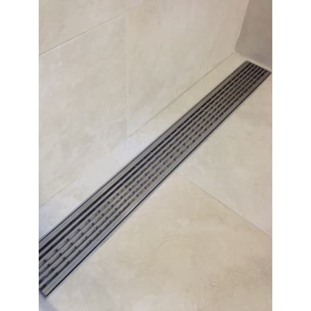 LUXE Linear Drains WW-48 Satin Stainless 48 Wedgewire Linear Shower Drain  