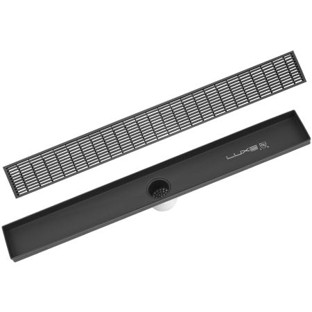 A large image of the LUXE Linear Drains WW-48 Matte Black