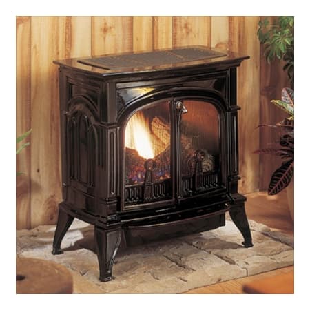 Majestic CSVF20SNVEBL Black 10000 BTU 20 Bedroom Approved Cast Single Door  Natural Gas Stove from the CSVF Series - VentingPipe.com