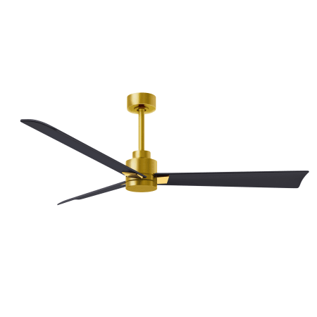 A large image of the Matthews Fan Company AK-56 Brushed Brass / Matte Black