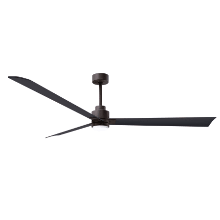 A large image of the Matthews Fan Company AKLK-72 Textured Bronze / Matte Black