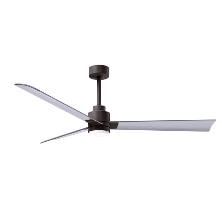 A large image of the Matthews Fan Company AKLK-56 Textured Bronze / Brushed Nickel