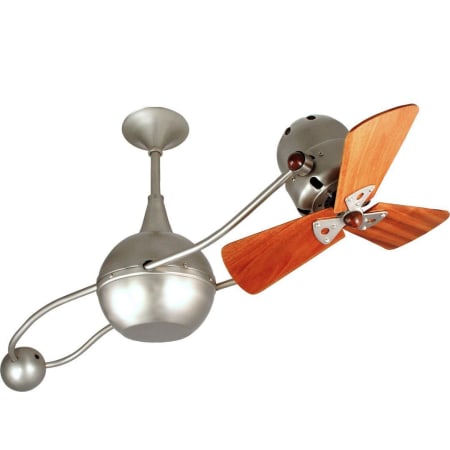 A large image of the Matthews Fan Company B2K-WD Brushed Nickel (Damp Location)