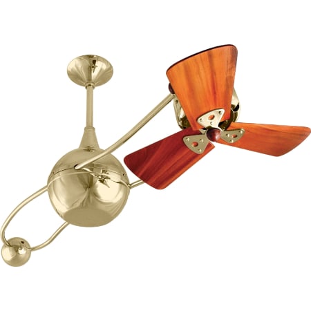 A large image of the Matthews Fan Company B2K-WD Polished Brass