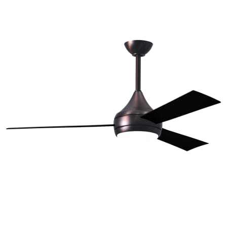 A large image of the Matthews Fan Company DA Brushed Bronze / Matte Black