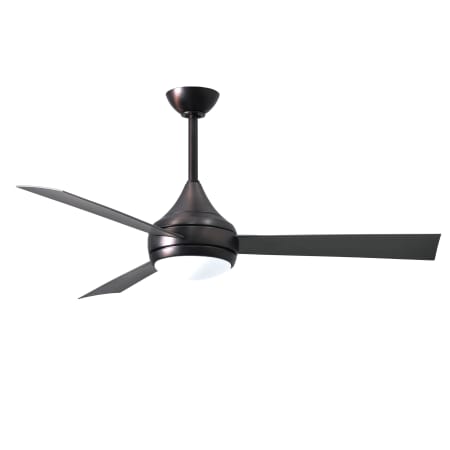 A large image of the Matthews Fan Company DA Brushed Bronze / Brushed Stainless
