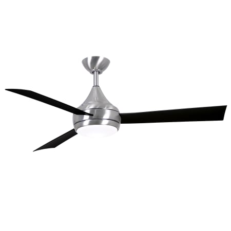 A large image of the Matthews Fan Company DA Brushed Stainless / Matte Black