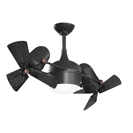 A large image of the Matthews Fan Company DGLK Matte Black / Matte Black