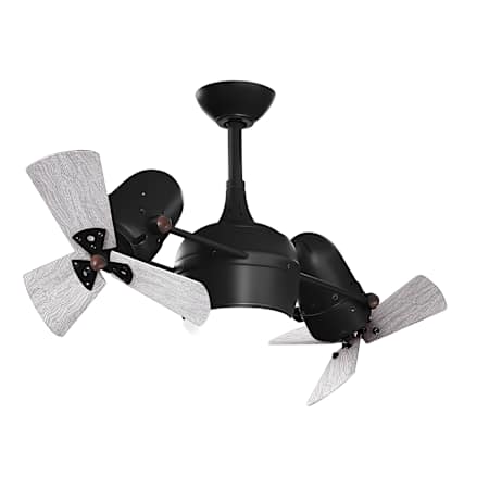 A large image of the Matthews Fan Company DGLK Matte Black / Barnwood
