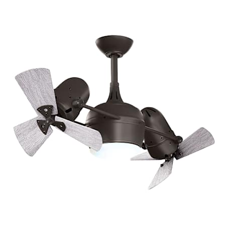 A large image of the Matthews Fan Company DGLK Textured Bronze / Barnwood