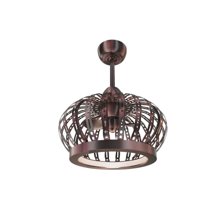 A large image of the Matthews Fan Company DM Textured Bronze / Brushed Bronze