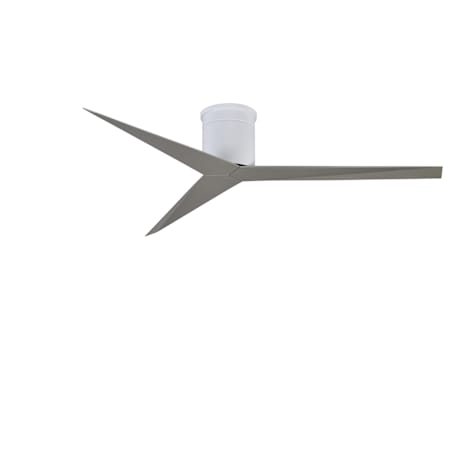 A large image of the Matthews Fan Company EKH White / Brushed Nickel
