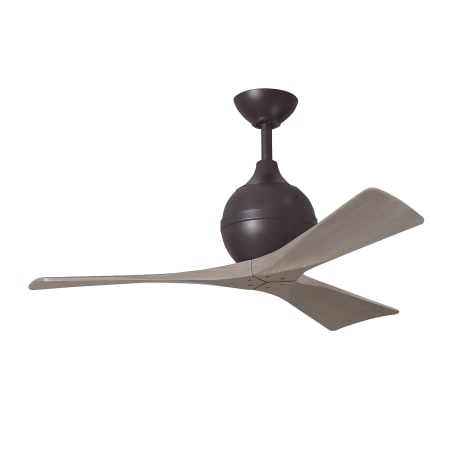 A large image of the Matthews Fan Company IR3-42 Textured Bronze / Gray Ash