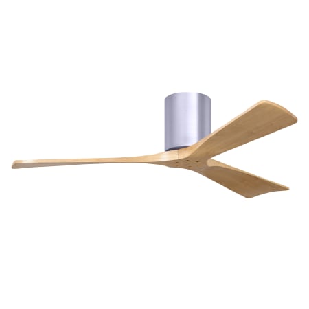 A large image of the Matthews Fan Company IR3H-52 Brushed Nickel / Light Maple