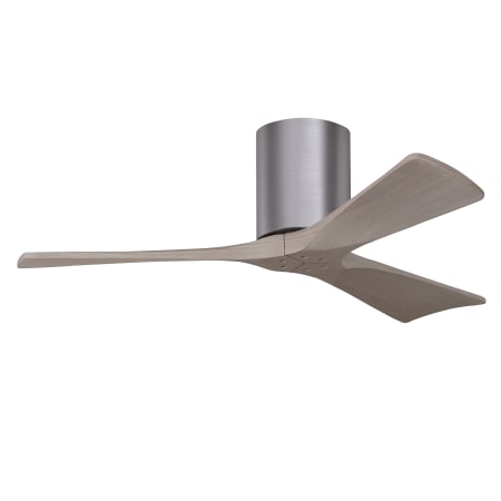 A large image of the Matthews Fan Company IR3H-42 Brushed Pewter / Gray Ash