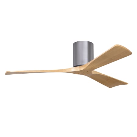 A large image of the Matthews Fan Company IR3H-52 Brushed Pewter / Light Maple