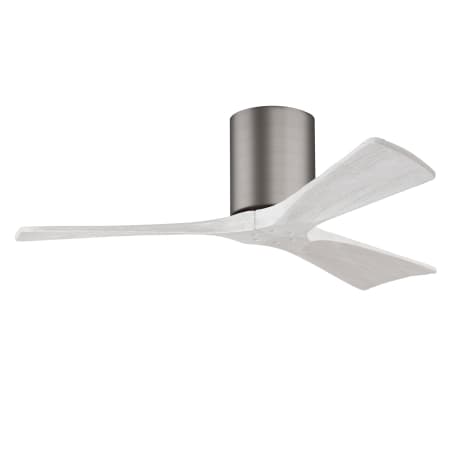 A large image of the Matthews Fan Company IR3H-42 Brushed Pewter / Matte White