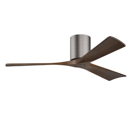 A large image of the Matthews Fan Company IR3H-52 Brushed Pewter / Walnut
